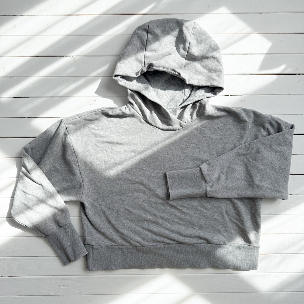 Joy Lab gray cotton cropped hoodie size L